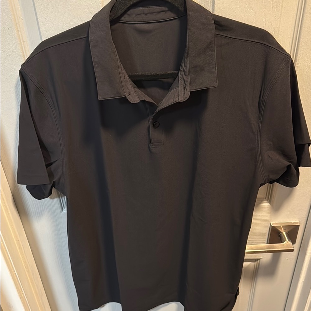 Lululemon Men's Black Polo Shirt